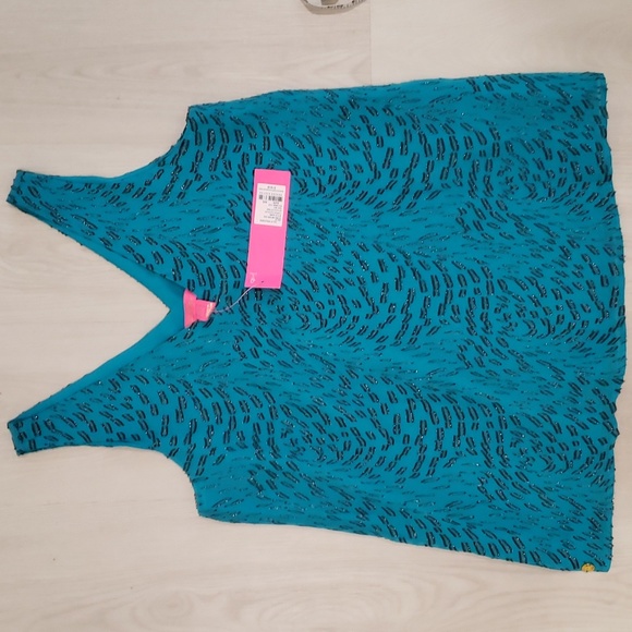 Lilly Pulitzer Tops - Lilly Pulitzer dressy v-neck silk tank sz XXS